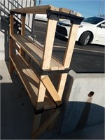 Utility shelves.  2x4 wooden utility shelves for
