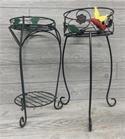 (2) Metal Plant Stands