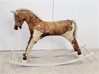 EARLY MOHAIR ROCKING HORSE