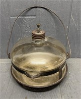 Antique 1919 Kerosene Stove Filler Oil Glass Jug