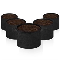 YAODHAOD 5 PACK x 7gal FABRIC PLANT GROW BAGS