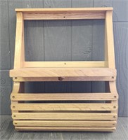 Homemade Wood Wall Shelf / Basket