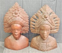 (2) Hong Kong Wooden Carved Decor Pieces