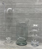 Three Different Glass Vases