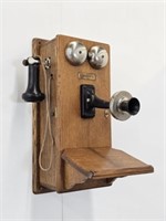 ANTIQUE WOOD WALL PHONE- NORTHERN ELECTRIC MFG
