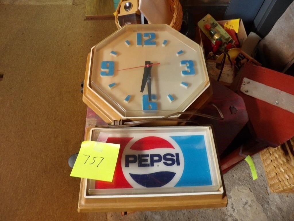 Pepsi clock clock works light doesn"t