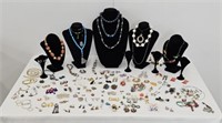4 FOOT TABLE OF COSTUME JEWELRY