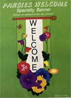 Pansies Welcome Banner