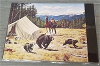 Bear In Camp Poster