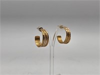 PAIR OF 21 KT GOLD EARRINGS - MARKED 875