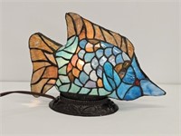 STAINED GLASS FISH LIGHT - WORKING