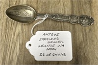 Antique Sterling Silver Seattle WA Spoon