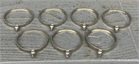 (7) Sterling Silver Dollar Coin Bezels