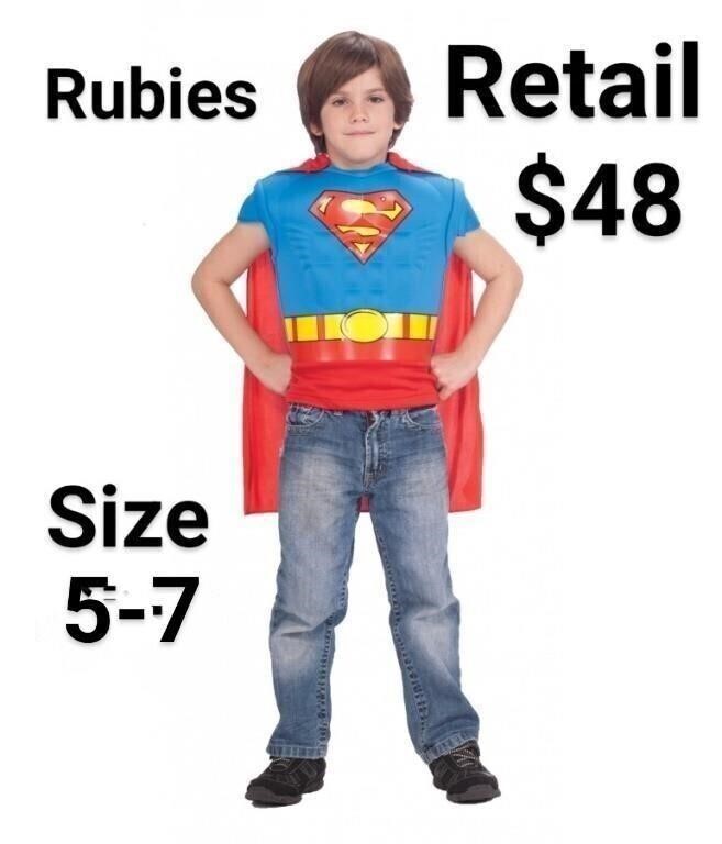 Rubies Superman Costume Size 5-7 Retail $48