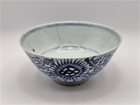 ANTIQUE CHINESE BOWL - 6.75" X 3.25"