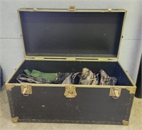 Large Steamer Trunk w/ Camo Hunting Items