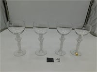 RARE BAYEL CRYSTAL NUDE LADY COCKTAIL GLASSES