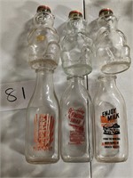 Vintage Milk Bottles and Bear Bottles