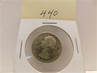 1942 U.S.A. 25 CENTS SILVER