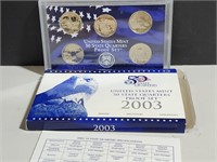 2003 State Quarters Proof Set Coins
