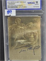 Tom Brady 23k Gold  Finish Card