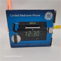 Corted bedroom phone with digital clock