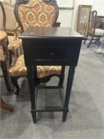 One drawer black end table