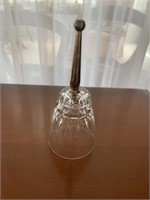 CRYSTAL BELL WITH SILVER COLORED HANDLE (MISSING