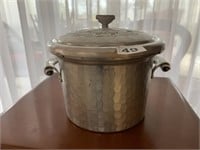 SILVER ICE BUCKET WITH LID .833 STAMPED ON BOTTOM