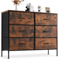 $48  6-Drawer Dresser  Rustic Brown  Bedroom Unit