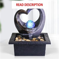 Ferrisland Zen Fountain with LED Light  W/Pump