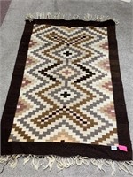 AREA RUG HAND KNOTTED 59 X 33