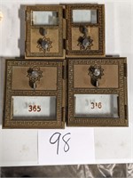 Antique Brass Keyless Lock Co Post Box Door