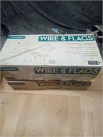 Wire and flags for underground dog fence