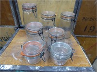Vintage Le Pratique Canister Jar Lot of 7