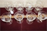 Pinwheel Dessert & Etched Glass Shrimp Cups