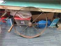 vintage metal wheel.