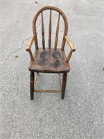 Antique Windsor Style Handcrafted High Chair