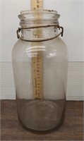Vintage glass jar. No lid. 9in tall