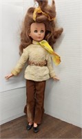Vintage 1970s doll. Made in Italy. Approx 15in