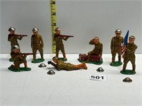 8 LEAD SOLDIERS, UNMARKED