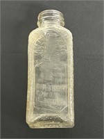 VINTAGE GLASS BARBERS BOTTLE "DIP THE COMB IN THE