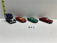 4 VINTAGE MATCHBOX CARS