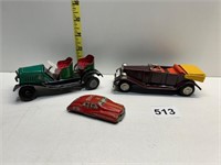 VINTAGE TIN CARS MADE IN JAPAN