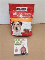 Milk bone pill pouches and paw print pet safety