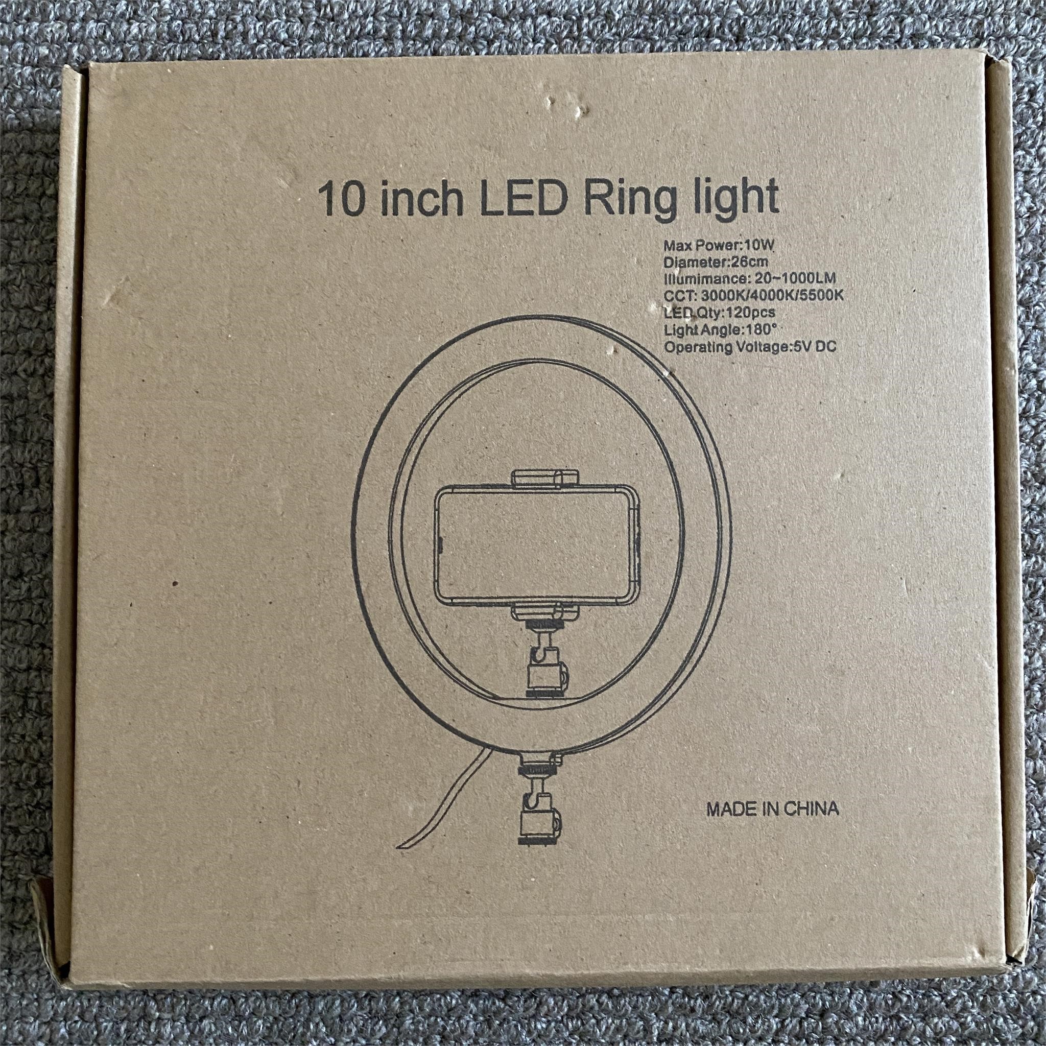 10” LED Ring light