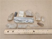 Crystal rocks and other assorted rocks