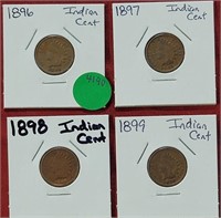 1886, 1887, 1888, 1889, INDIAN HEAD CENTS