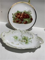 DECORATIVE PLATE, DOUBLE HANDLED DISH