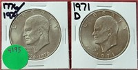 1976 & 1971 EISENHOWER DOLLARS